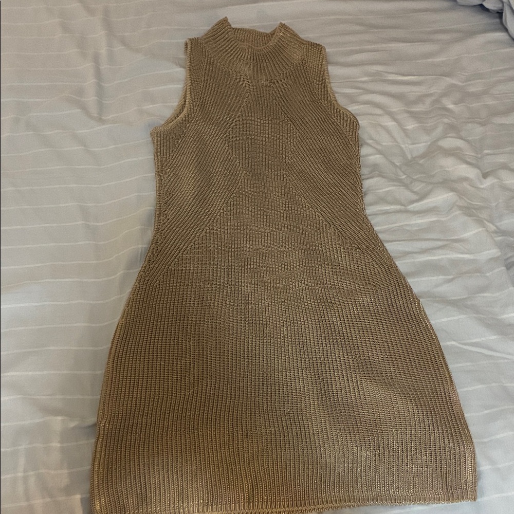 Banana Republic Sleeveless Brown Knit Dress